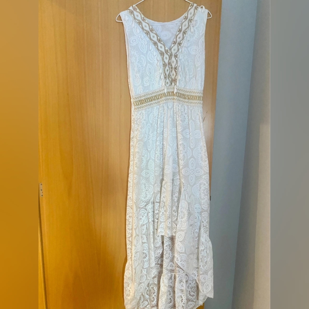 Vestido branco estilo boho